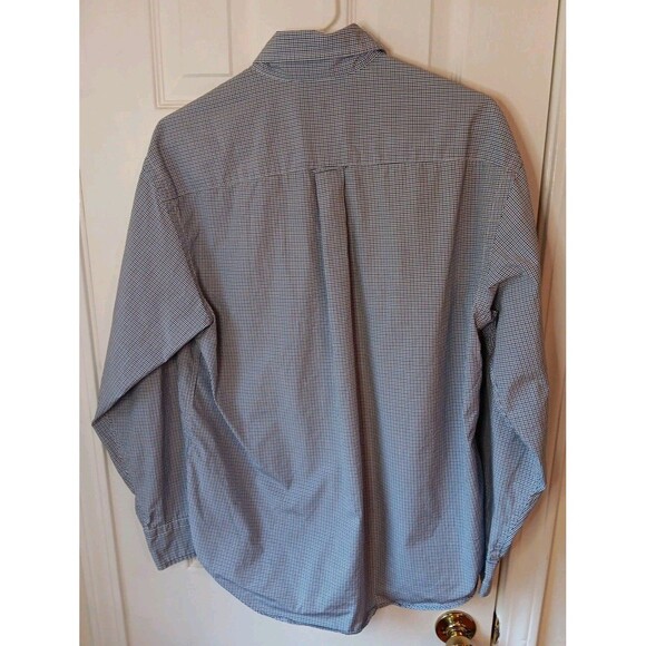 Men's Nautica Medium Button Up Long Sleeve Blue/Multi Collor Check - Picture 2 of 5